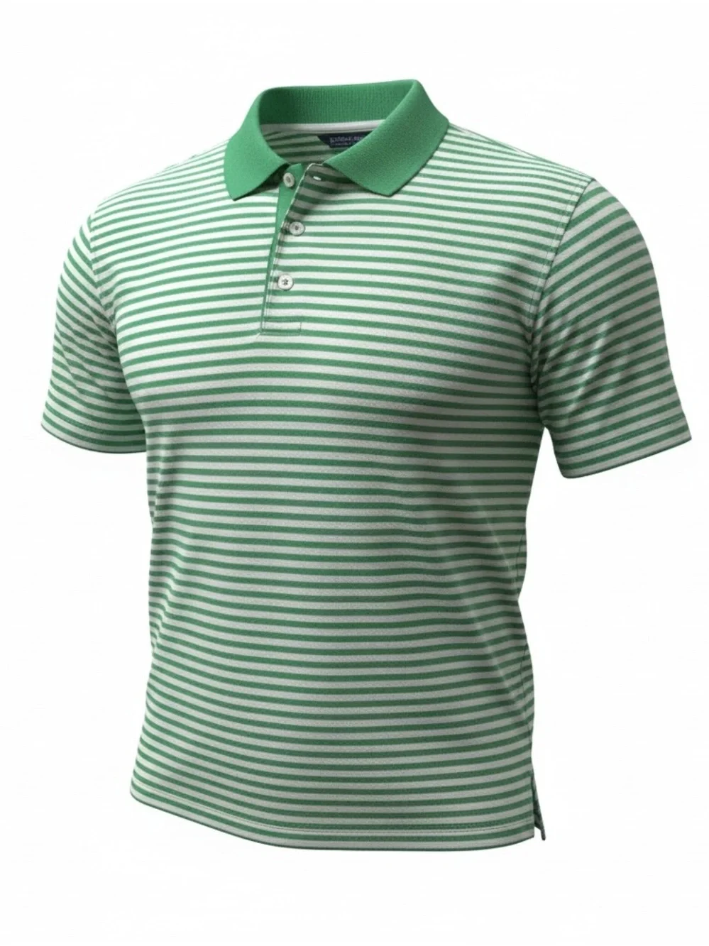 Ralph Lauren Men's Green & White Striped Polo